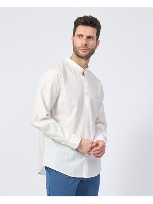 AX Men's Shirt in Cotton Poplin ARMANI EXCHANGE | XM000375-AF12994U0009